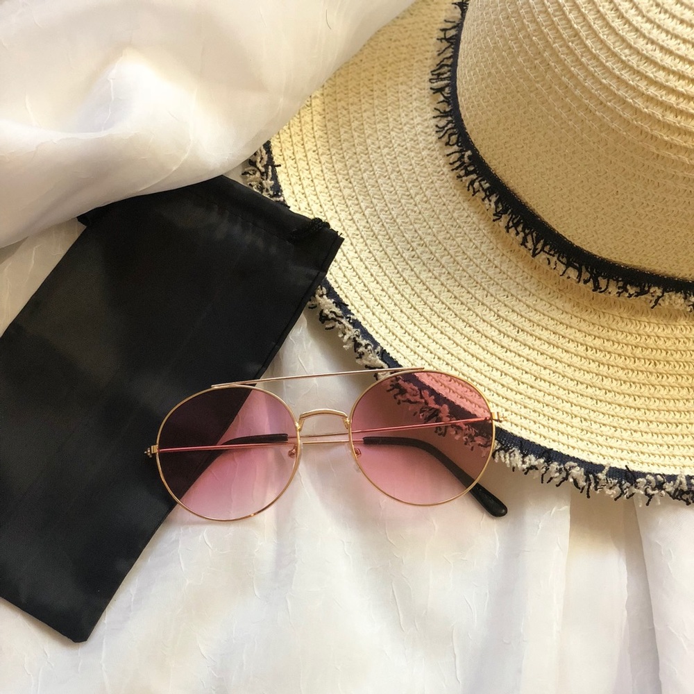 Pink clear sunglasses